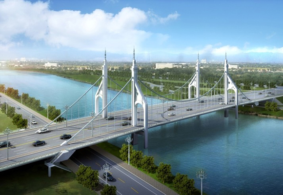 1、聊城 湖南路徒駭河大橋（效果圖）